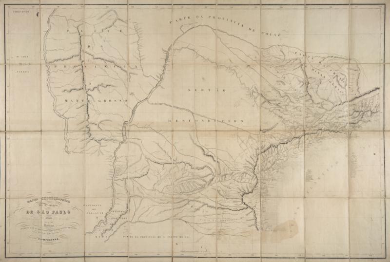 Mappa Chorographico da Provincia de São Paulo, Daniel Pedro Müller, 1837. Acervo The Huntington Library